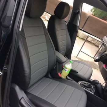 Авточехлы Автопилот Черный темно серый цвет