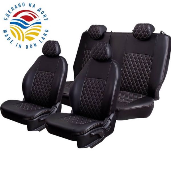 Чехлы Экокожа Турин Ромб на Opel Corsa D 2006-2014 г.в. Чехлы Экокожа Турин Ромб на Opel Corsa D 2006-2014 г.в.