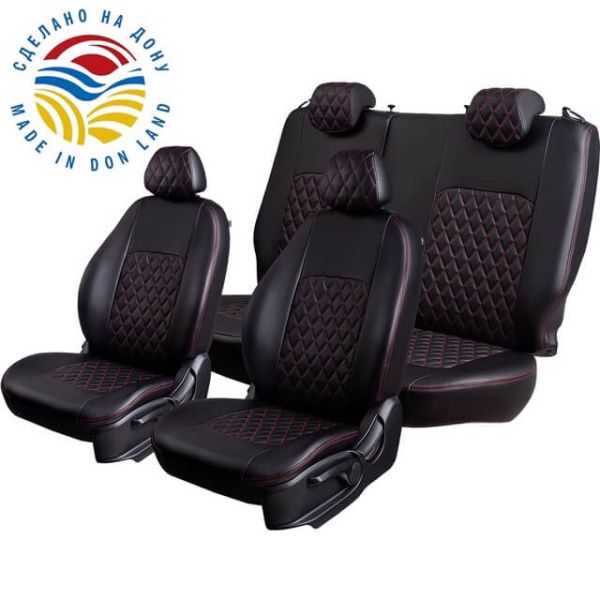 Чехлы Экокожа Турин Ромб на Opel Corsa D 2006-2014 г.в. Чехлы Экокожа Турин Ромб на Opel Corsa D 2006-2014 г.в.