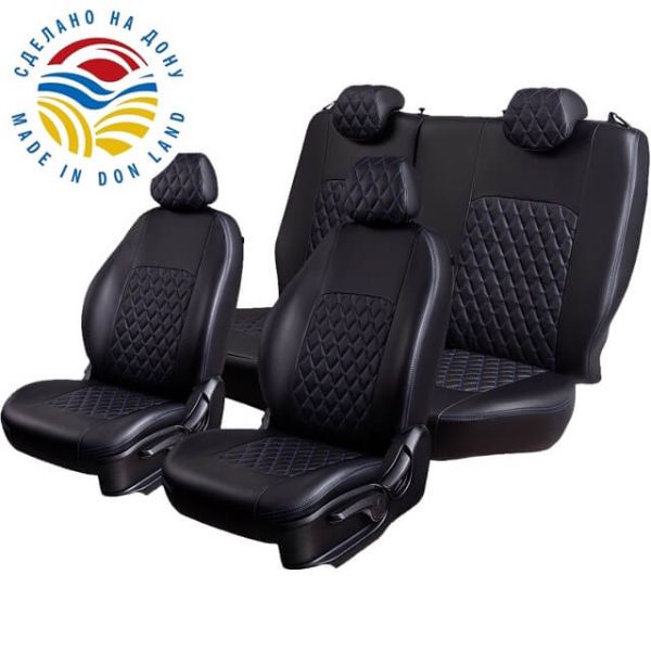 Чехлы Экокожа Турин Ромб на Opel Corsa D 2006-2014 г.в. Чехлы Экокожа Турин Ромб на Opel Corsa D 2006-2014 г.в.